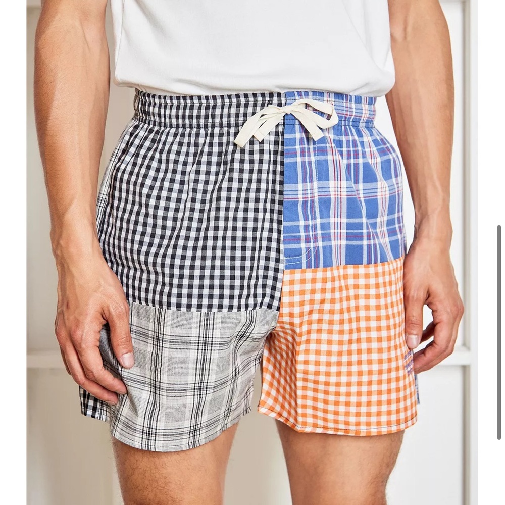 Urban outfitters Commodity Stock LoungePatchwork Check & GinghamShorts medium